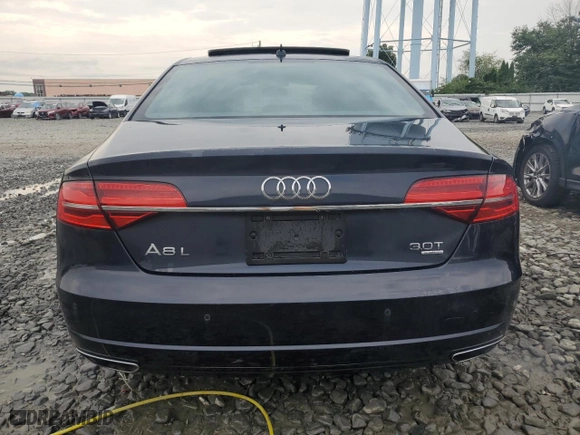 2018 Audi A8 L with VIN WAU44AFD0JN000152, listed as a Copart auction lot 62844254 with 47,325 mi miles and Salvage Title. Bid and sale history available at carsss.com. Image 6.