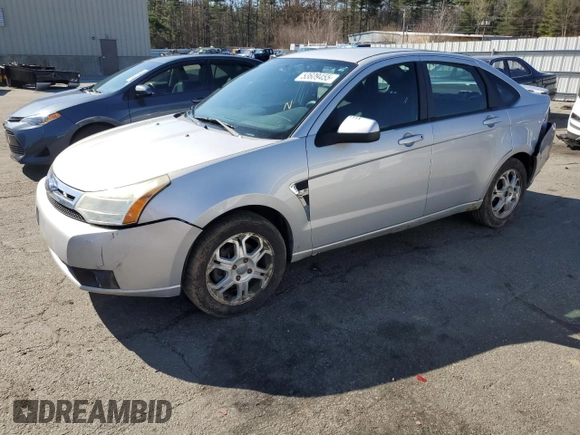2008 Ford Focus SE with VIN 1FAHP35N48W146114, listed as a Copart auction lot 53609455 with 260,873 mi miles and Salvage Title. Bid and sale history available at carsss.com. Image 1.