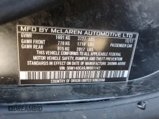 2018 McLaren 720S z VIN SBM14DCA9JW001142, wystawiony jako Copart lot #76969554 z przebiegiem Nie podano mil oraz Szkody całkowita. Historia ofert i sprzedaży dostępna na DreamBid. Obrazek 13.