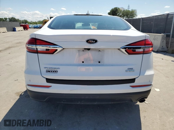 2020 Ford Fusion SE with VIN 3FA6P0HD9LR219093, listed as a Copart auction lot 52421115 with Not Provided miles and Non Repairable. Bid and sale history available at DreamBid. Image 6.