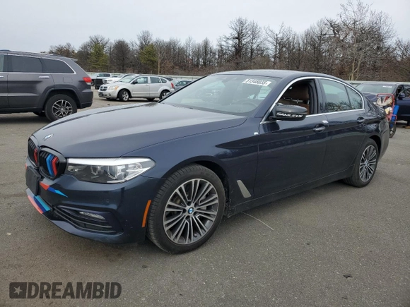 2018 BMW 5 Series 530i xDrive with VIN WBAJA7C51JWC74971, listed as a Copart auction lot 51348035 with 161,737 mi miles and Clean Title. Bid and sale history available at DreamBid. Image 1.