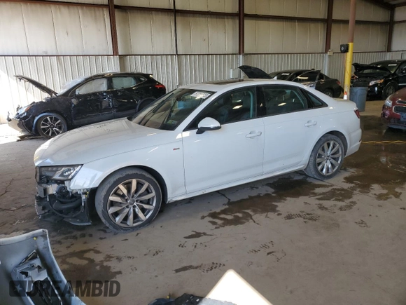 2018 Audi A4 Premium with VIN WAUDNAF4XJA096277, listed as a Copart auction lot 50214935 with 97,650 mi miles and Salvage Title. Bid and sale history available at carsss.com. Image 1.