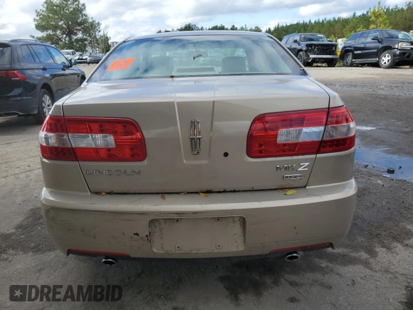 2007 Lincoln MKZ with VIN 3LNHM28T47R670786, listed as a Copart auction lot 80085894 with 130,332 mi miles and Salvage Title. Bid and sale history available at carsss.com. Image 6.