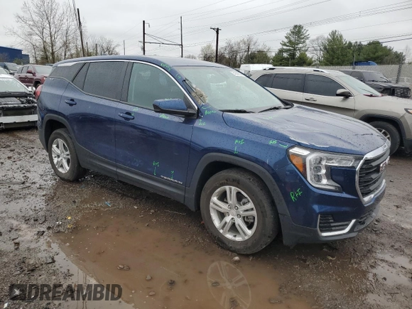 2022 GMC Terrain SLE with VIN 3GKALMEVXNL275512, listed as a Copart auction lot 51843935 with 18,073 mi miles and Salvage title. Bid and sale history available at DreamBid. Image 4.