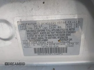 2015 Nissan Note SV with VIN 3N1CE2CP0FL416891, listed as a IAAI auction lot 42179354 with 87,136 mi miles and . Bid and sale history available at DreamBid. Image 9.