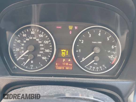 2006 BMW 3 Series 325xi with VIN WBAVD13576KV09164, listed as a IAAI auction lot 40558363 with 148,819 mi miles. Bid and sale history available at carsss.com. Image 7.