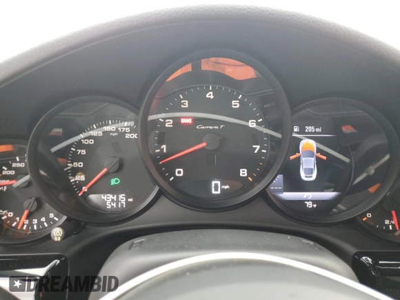 2019 Porsche 911 Carrera with VIN WP0AA2A93KS104130, listed as a Copart auction lot 74733714 with 43,418 mi miles and Salvage Title. Bid and sale history available at DreamBid. Image 9.