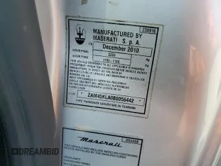 2011 Maserati GranTurismo S с VIN ZAM45KLA0B0056442, выставлен на аукционе Copart как лот 59901125 с пробегом 81 595 миль миль и Чистый • Clean title. История ставок и продаж доступна на DreamBid. Изображение 12.