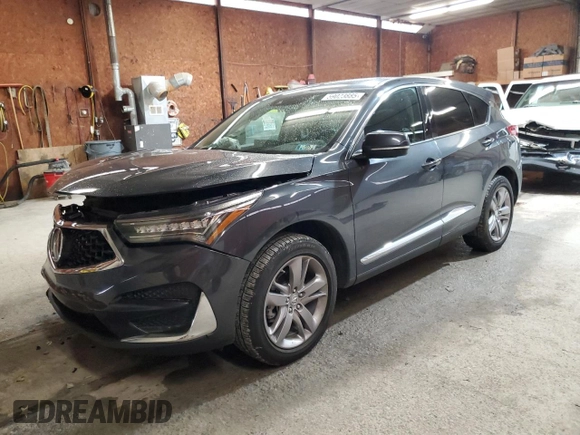 2021 Acura RDX Advance with VIN 5J8TC2H7XML013894, listed as a Copart auction lot 59023885 with 72,603 mi miles and Salvage title. Bid and sale history available at DreamBid. Image 1.