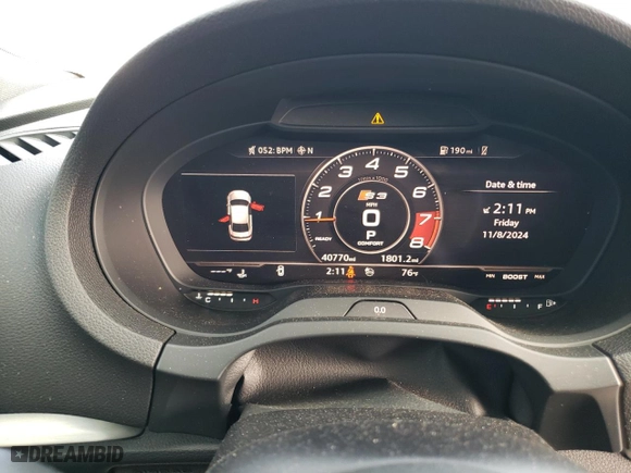 2017 Audi S3 Premium Plus with VIN WAUB1GFF3H1027626, listed as a Copart auction lot 79619064 with 40770 miles and Salvage Title. Bid and sale history available at carsss.com. Image 9.