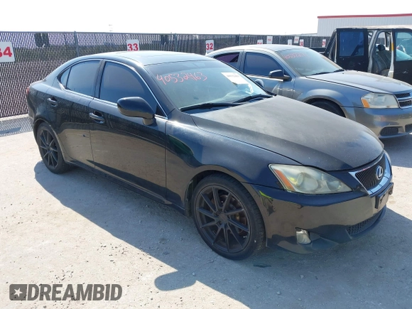 2006 Lexus IS 250 Manual with VIN JTHBK262X62018704, listed as a IAAI auction lot 40532463 with 232,601 mi miles. Bid and sale history available at carsss.com. Image 1.