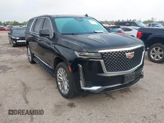 2023 Cadillac Escalade ESV 4WD Premium Luxury z VIN 1GYS4KKLXPR182760, wystawiony jako IAAI lot #42113165 z przebiegiem 156 960 mil mil oraz . Historia ofert i sprzedaży dostępna na DreamBid. Obrazek 1.