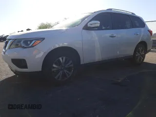 2018 Nissan Pathfinder S with VIN 5N1DR2MN0JC613241, listed as a Copart auction lot 54449155 with 102,738 mi miles and Salvage title. Bid and sale history available at DreamBid. Image 1.