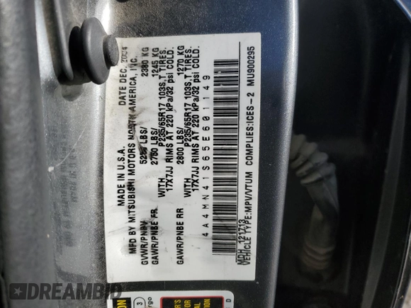 2005 Mitsubishi Endeavor Limited z VIN 4A4MN41S65E601149, wystawiony jako Copart lot #52521785 z przebiegiem 102 505 mil mil oraz Czysty tytuł • Clean title. Historia ofert i sprzedaży dostępna na DreamBid. Obrazek 13.