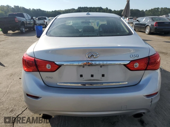 2017 Infiniti Q50 2.0t Sport with VIN JN1CV7AR8HM682394, listed as a Copart auction lot 72235254 with 117,380 mi miles and Salvage Title. Bid and sale history available at carsss.com. Image 6.