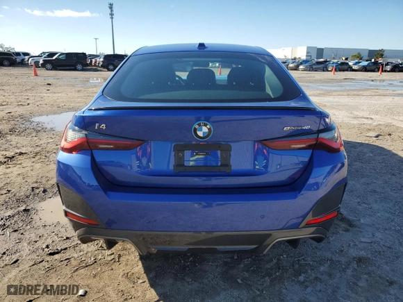 2023 BMW i4 eDrive40 with VIN WBY73AW08PFR25134, listed as a Copart auction lot 81117143 with 2,544 mi miles. Bid and sale history available at carsss.com. Image 6.