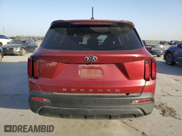 2021 Kia Sorento LX with VIN 5XYRG4LC8MG070183, listed as a Copart auction lot 49728725 with 49,316 mi miles and Salvage Title. Bid and sale history available at carsss.com. Image 6.