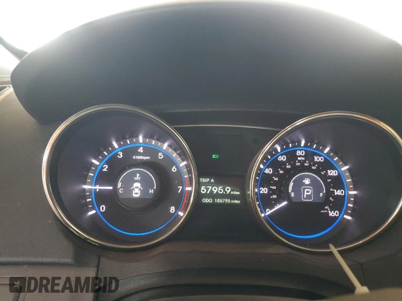 2011 Hyundai Sonata Limited with VIN 5NPEC4AC3BH227492, listed as a Copart auction lot 43235995 with 105,795 mi miles and Salvage Title. Bid and sale history available at DreamBid. Image 9.