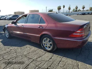 2000 Mercedes-Benz S-Class with VIN WDBNG70J1YA096776, listed as a Copart auction lot 72471394 with 87,252 mi miles and Salvage Title. Bid and sale history available at carsss.com. Image 2.