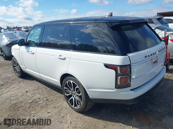 2019 Land Rover Range Rover with VIN SALGS5RE9KA541283, listed as a IAAI auction lot 40816626 with 97,958 mi miles. Bid and sale history available at carsss.com. Image 3.
