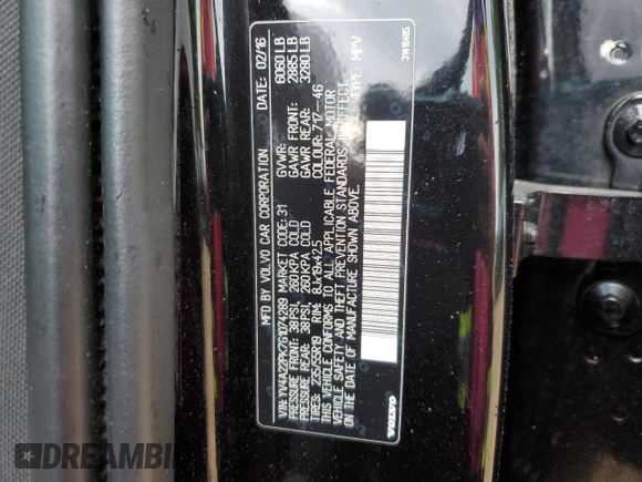 2016 Volvo XC90 T6 Momentum с VIN YV4A22PK7G1074289, выставлен на аукционе Copart как лот 54497235 с пробегом 143 715 миль миль и Списание • Salvage title. История ставок и продаж доступна на DreamBid. Изображение 13.