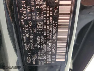 2021 Hyundai Palisade Limited with VIN KM8R54HEXMU299037, listed as a Copart auction lot 44104305 with 65,718 mi miles and Non Repairable. Bid and sale history available at carsss.com. Image 15.