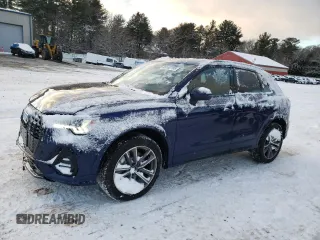 2024 Audi Q3 S line Premium Plus z VIN WA1EECF37R1197681, wystawiony jako Copart lot #89162795 z przebiegiem 2153 mil mil oraz Szkody całkowita. Historia ofert i sprzedaży dostępna na DreamBid. Obrazek 1.