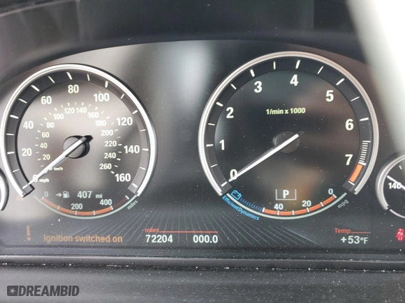2016 BMW 5 Series 535i xDrive with VIN WBA5B3C58GG255762, listed as a Copart auction lot 86494244 with 72,204 mi miles and Salvage Title. Bid and sale history available at carsss.com. Image 9.