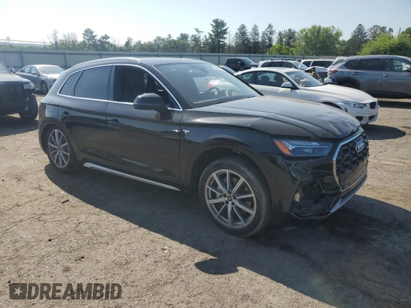 2021 Audi Q5 Premium Plus with VIN WA1E2AFY4M2043666, listed as a Copart auction lot 62084685 with 49,000 mi miles and Salvage title. Bid and sale history available at DreamBid. Image 4.