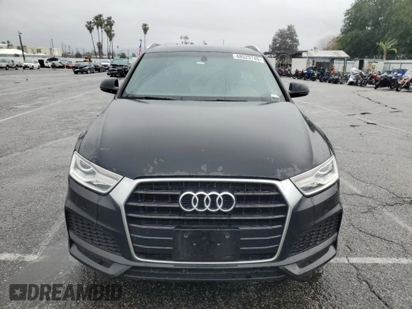 2018 Audi Q3 Premium with VIN WA1BCCFS7JR026757, listed as a Copart auction lot 48523745 with 46,315 mi miles and Salvage Title. Bid and sale history available at carsss.com. Image 5.