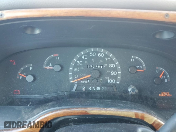 2000 Ford Econoline Cargo with VIN 1FDRE14W8YHC03112, listed as a Copart auction lot 43219225 with 177,781 mi miles and Salvage Title. Bid and sale history available at carsss.com. Image 9.