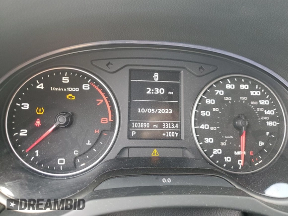 2015 Audi A3 1.8T Premium Plus with VIN WAUCCGFF4F1070755, listed as a Copart auction lot 71274413 with 103,890 mi miles. Bid and sale history available at carsss.com. Image 9.