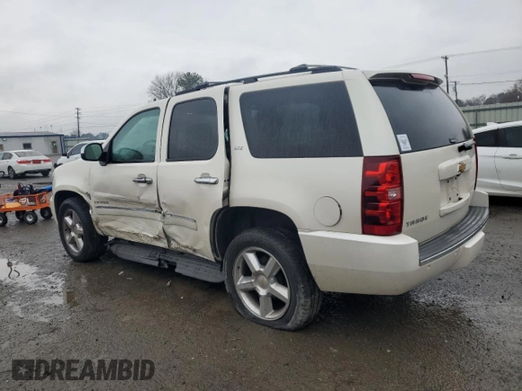2013 Chevrolet Tahoe LTZ with VIN 1GNSCCE02DR340527, listed as a Copart auction lot 43183805 with 111,696 mi miles and Salvage title. Bid and sale history available at DreamBid. Image 2.
