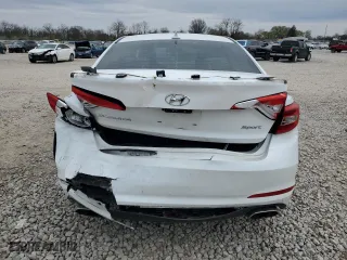 2016 Hyundai Sonata 2.4L Sport with VIN 5NPE34AF7GH267611, listed as a Copart auction lot 52349535 with 130,811 mi miles and Salvage Title. Bid and sale history available at carsss.com. Image 6.