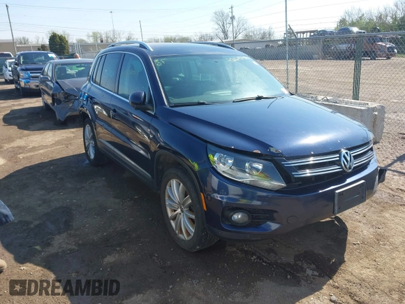 2012 Volkswagen Tiguan S with VIN WVGBV7AX2CW566981, listed as a IAAI auction lot 42069748 with 153,613 mi miles and . Bid and sale history available at DreamBid. Image 1.