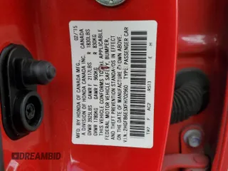 2015 Honda Civic Sedan Si with VIN 2HGFB6E5XFH702960, listed as a Copart auction lot 42838505 with 125,103 mi miles and Salvage Title. Bid and sale history available at carsss.com. Image 12.