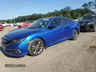 2020 Honda Civic Sedan EX with VIN 19XFC1F33LE024216, listed as a Copart auction lot 52208225 with 48,645 mi miles and Salvage Title. Bid and sale history available at carsss.com. Image 1.