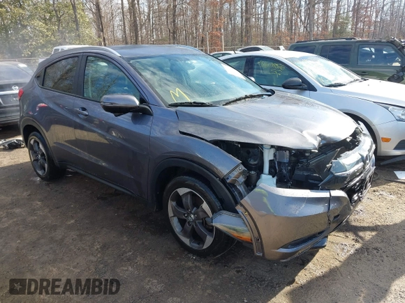 2018 Honda HR-V EX-L Navi with VIN 3CZRU5H76JM716971, listed as a IAAI auction lot 41646262 with 60,742 mi miles. Bid and sale history available at carsss.com. Image 1.