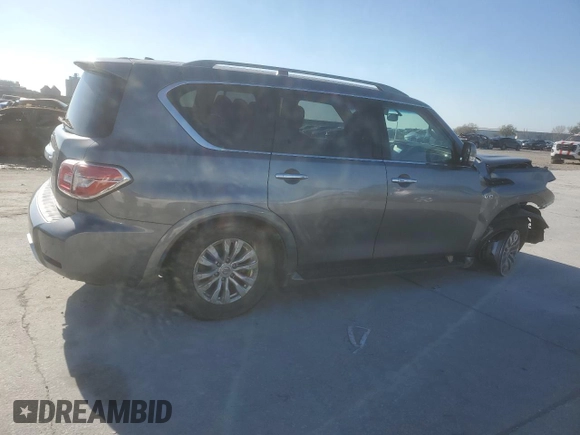 2018 Nissan Armada SV with VIN JN8AY2ND4J9056660, listed as a Copart auction lot 45968755 with 80,665 mi miles and Salvage Title. Bid and sale history available at carsss.com. Image 3.