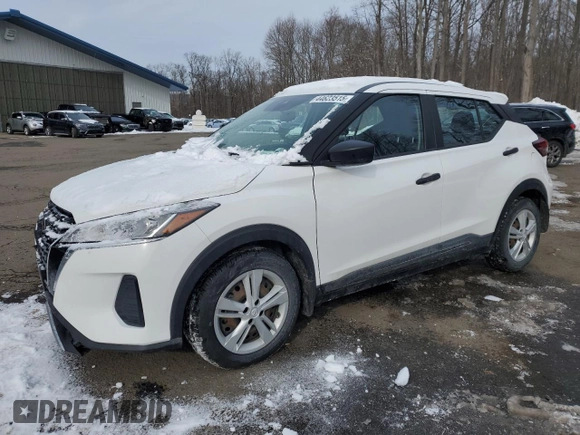 2021 Nissan Kicks S with VIN 3N1CP5BV0ML552656, listed as a Copart auction lot 44623515 with 48,757 mi miles and Salvage Title. Bid and sale history available at carsss.com. Image 1.