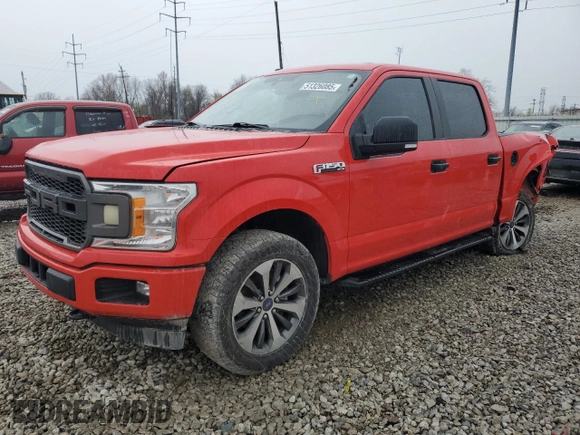 2019 Ford F-150 XL with VIN 1FTEW1EP7KFB61137, listed as a Copart auction lot 51326085 with 100,972 mi miles and Salvage Title. Bid and sale history available at carsss.com. Image 1.