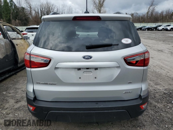 2022 Ford EcoSport SE with VIN MAJ6S3GL4NC469769, listed as a Copart auction lot 51645615 with 22,570 mi miles and Salvage Title. Bid and sale history available at DreamBid. Image 6.