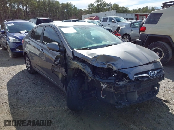 2014 Hyundai Accent GLS with VIN KMHCT4AEXEU710606, listed as a IAAI auction lot 41764163 with 103,859 mi miles. Bid and sale history available at carsss.com. Image 1.