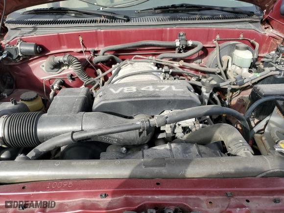 2001 Toyota Tundra Ltd with VIN 5TBBT48151S214199, listed as a Copart auction lot 47729815 with 165,256 mi miles and Salvage Title. Bid and sale history available at carsss.com. Image 12.