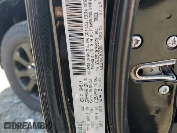 2019 Ram 2500 Laramie with VIN 3C6UR5FL3KG556346, listed as a Copart auction lot 49270155 with 172,101 mi miles and Clean Title. Bid and sale history available at carsss.com. Image 12.