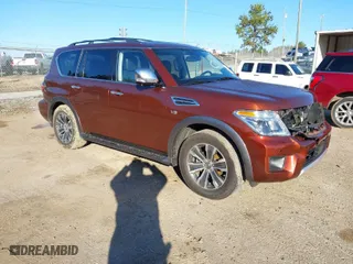 2018 Nissan Armada SL with VIN JN8AY2ND4J9059526, listed as a IAAI auction lot 41187756 with 116,572 mi miles. Bid and sale history available at carsss.com. Image 1.