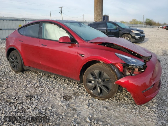2024 Tesla Model Y with VIN 7SAYGDED2RA331985, listed as a Copart auction lot 50849025 with 6,108 mi miles and Salvage title. Bid and sale history available at DreamBid. Image 4.