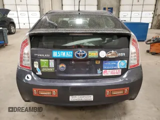 2013 Toyota Prius One with VIN JTDKN3DU2D5666794, listed as a Copart auction lot 52076955 with 106,861 mi miles and Salvage Title. Bid and sale history available at carsss.com. Image 6.