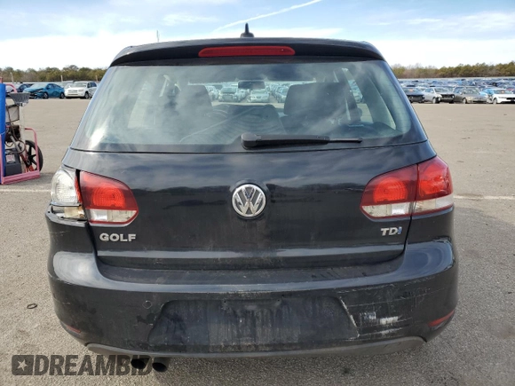 2012 Volkswagen Golf TDI with VIN WVWNM7AJ8CW302793, listed as a Copart auction lot 45277555 with 128,113 mi miles and Salvage title. Bid and sale history available at DreamBid. Image 6.
