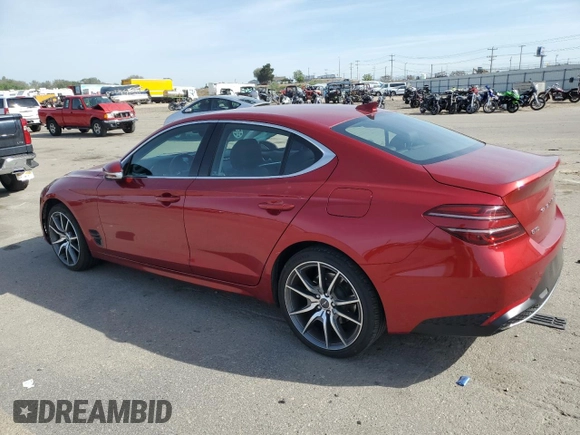 2023 Genesis G70 2.0T with VIN KMTG34TAXPU123732, listed as a Copart auction lot 56509935 with 39,333 mi miles and Salvage title. Bid and sale history available at DreamBid. Image 2.